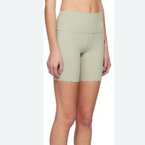 ALO High-Waisted Olive Green Biker Shorts
